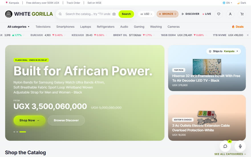 White Gorilla Electronics website screenshot
